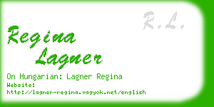 regina lagner business card